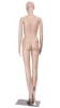 Unbreakable realistic fleshtone female mannequin with arms at sides standing on metal base - Image 3 of 0