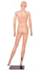 5.8 ft unbreakable fleshtone female realistic mannequin in straight-on pose with metal base - Image 4 of 0