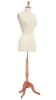 Female Off White 3/4 Torso Form with Tripod Base - Image 1 of 0