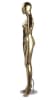 metallic gold female egghead mannequin fiberglass modern retail display with base - Image 3 of 0