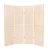 4-Panel natural pine wood folding pegboard display unit for retail merchandising - Image 2 of 0