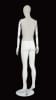 Linen Mixed Fabric Female Mannequin Egghead with Wooden Posable Arms - Image 3 of 0