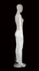 Linen Mixed Fabric Female Mannequin Egghead with Wooden Posable Arms - Image 4 of 0