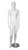 Matte White Male Mannequin With Posable Wooden Arms - Image 1 of 0