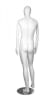Matte White Male Mannequin With Posable Wooden Arms - Image 4 of 0