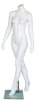 Matte White Female Headless Mannequin Walking Pose - Image 1 of 0