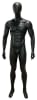 6'2" Muscular Matte Black Male Egghead Mannequin - Image 1 of 0