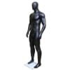6'2" Muscular Matte Black Male Egghead Mannequin - Image 6 of 0
