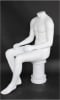 Matte White Male Headless Mannequin Sitting - Straight Forward - Image 4 of 0