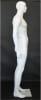 Matte white athletic male mannequin with arms to side - Image 2 of 0