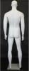 Matte white athletic male mannequin with arms to side - Image 3 of 0