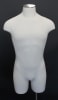 Male 3/4 Dress Form Linen Covered with metal base - Image 2 of 0
