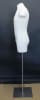 Male 3/4 Dress Form Linen Covered with metal base - Image 4 of 0