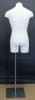 Male 3/4 Dress Form Linen Covered with metal base - Image 5 of 0