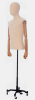 Male Dress Form with Wooden Adjustable Arms - Base with Wheels - Image 3 of 0