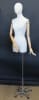 Female Dress Form with Wooden Adjustable Arms - Base with Wheels YBFWH2BN - Image 4 of 0