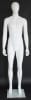 6' 3" Slender Matte White Egghead Male Mannequin - Image 1 of 0