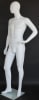 Matte White Male Egghead Mannequin Left Hand on Hip - Image 2 of 0