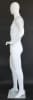 Matte White Male Egghead Mannequin Left Hand on Hip - Image 3 of 0