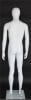 5'8" Abstract Egghead Matte White Male Mannequin - Image 3 of 0