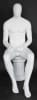 Matte White Seated Male Egghead Mannequin - Image 2 of 0