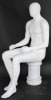 Matte White Seated Male Egghead Mannequin - Image 4 of 0