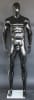 Glossy Black Athletic Egghead Male Mannequin - Image 2 of 0
