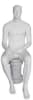 Abstract Matte White Seated Male Mannequin - Image 1 of 0