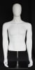 male torso mannequin with head and arms matte white fiberglass with metal base - Image 1 of 0