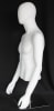 male torso mannequin with head and arms matte white fiberglass with metal base - Image 2 of 0
