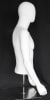 male torso mannequin with head and arms matte white fiberglass with metal base - Image 4 of 0