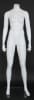 5'4" matte white female headless fiberglass mannequin in a confident standing pose with tempered glass base for retail clothing displays - Image 1 of 0