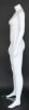 5'4" matte white female headless fiberglass mannequin in a confident standing pose with tempered glass base for retail clothing displays - Image 2 of 0