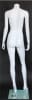 Matte white female headless fiberglass mannequin 5'4" tall with tempered glass base for retail clothing displays - Image 3 of 0