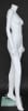 Matte white female headless fiberglass mannequin in a stylish standing pose with tempered glass base for retail clothing displays. - Image 4 of 0