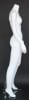 Matte white female headless mannequin with hands out pose, fiberglass construction, and tempered glass base for retail apparel displays. - Image 4 of 0