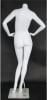 Matte white female headless mannequin hands on hips full body retail display form for fashion clothing presentation - Image 4 of 0