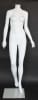 Matte white female headless mannequin walking pose full body retail display form for fashion clothing presentation - Image 1 of 0