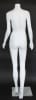 Matte white female headless mannequin walking pose full body retail display form for fashion clothing presentation - Image 3 of 0