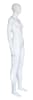 5'11" abstract egghead fiberglass female mannequin full body retail display form for fashion clothing presentation - Image 3 of 0