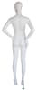 5'11" abstract egghead fiberglass female mannequin full body retail display form for fashion clothing presentation - Image 7 of 0