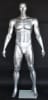 Football Male Mannequin - Gloss Silver - Arms at Sides - Image 1 of 0