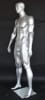 Football Male Mannequin - Gloss Silver - Arms at Sides - Image 2 of 0