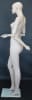 5'10" realistic female mannequin with posable elbows, hand-painted makeup, fiberglass construction, and tempered glass base - Image 2 of 0