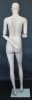5'10" realistic female mannequin with posable elbows, hand-painted makeup, fiberglass construction, and tempered glass base - Image 4 of 0