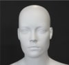 Glossy white female fiberglass mannequin with realistic face, bendable/articulated arms, and 15-inch heavy-duty tempered glass base. - Image 6 of 0