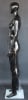 5'11 inch Gloss Black Female Egghead Mannequin full body fiberglass display on tempered glass base – Mannequins Express - Image 2 of 0