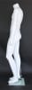 Matte white male headless mannequin with fiberglass construction, standing pose, tempered glass base, and calf support rod - Image 3 of 0