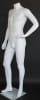 Matte white male headless mannequin with hand on hip pose, fiberglass construction, and glass base for menswear displays - Image 2 of 0