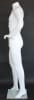 Matte white male headless mannequin with hand on hip pose, fiberglass construction, and glass base for menswear displays - Image 4 of 0